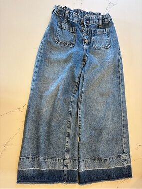 GAP Kids Wide Leg Ankle Blue Jeans